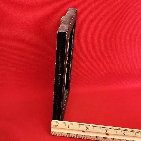 Distressed Framed Art Embroidered My Cat Lets Me Live Here - Picture 10 of 10